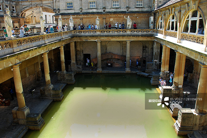英国巴斯罗马浴场图片素材