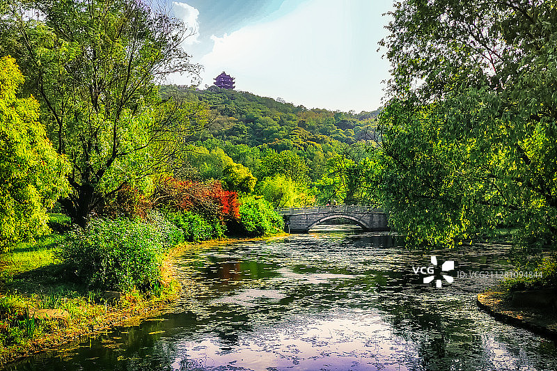 采石矶公园风景图片素材