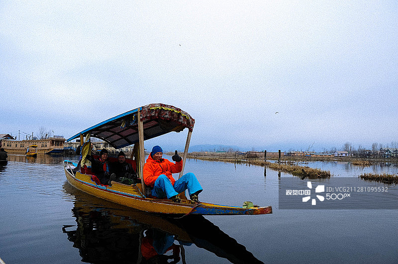 克什米尔的希卡拉船图片素材