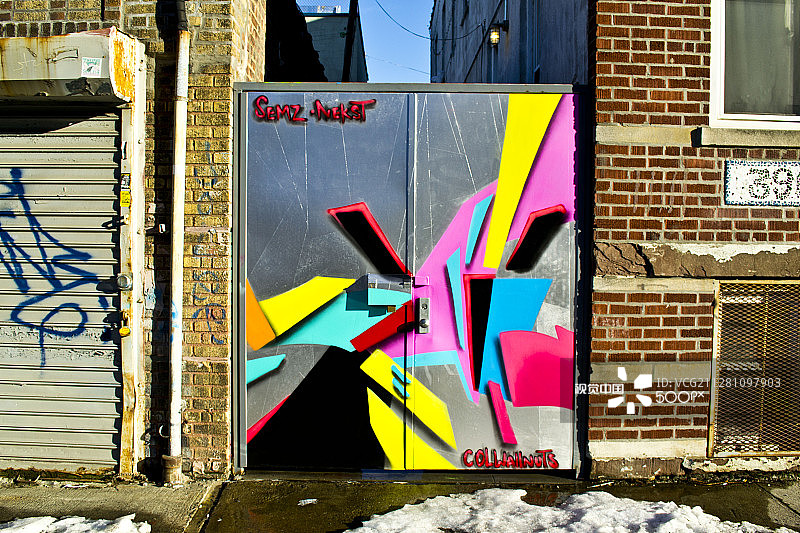 90年代的门，布什维克，布鲁克林图片素材