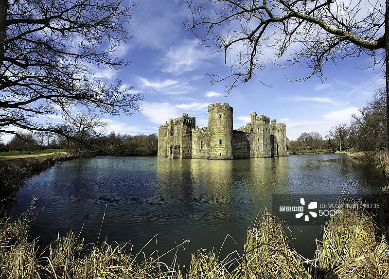 博迪亚姆城堡，苏塞克斯图片素材