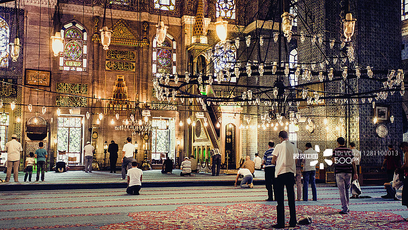 蓝色清真寺图片素材