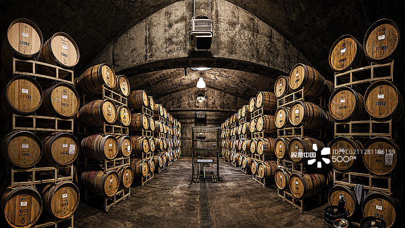 索科尔-布洛瑟葡萄酒窖全景图片素材