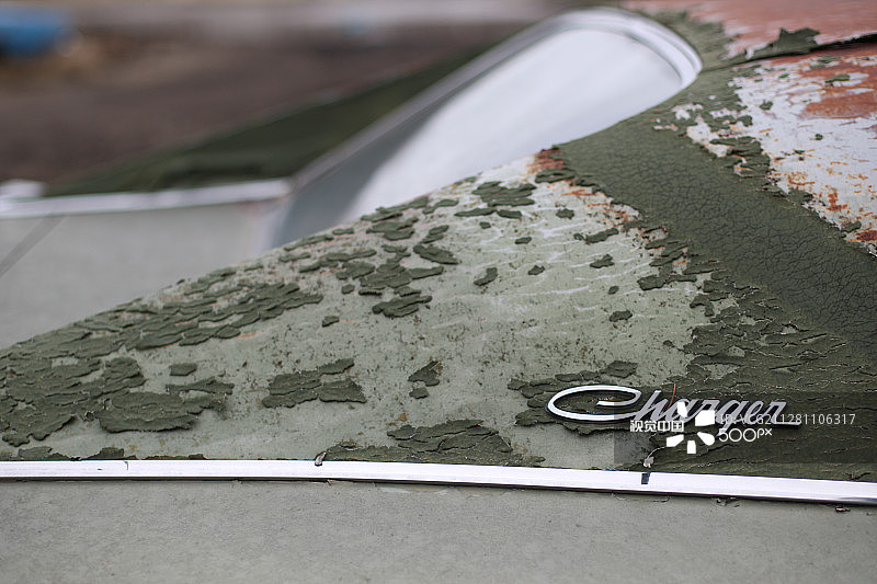 老式道奇Charger乙烯基车顶图片素材