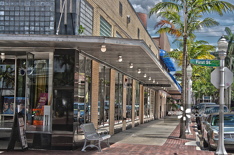 第一大街和百老汇大街图片素材