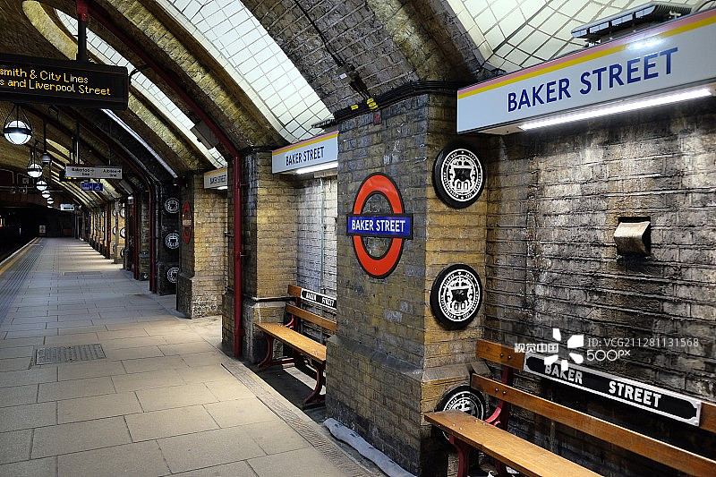伦敦贝克街地铁站图片素材