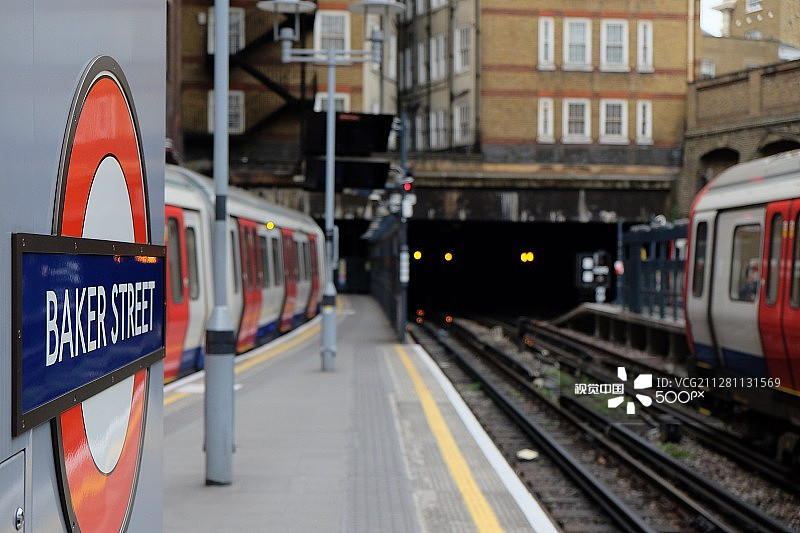 伦敦贝克街地铁站图片素材