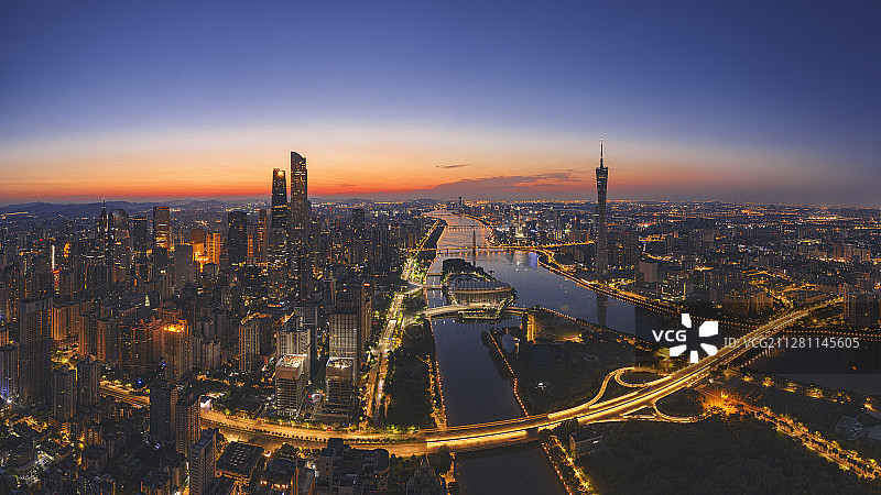 航拍广州城市景观图片素材