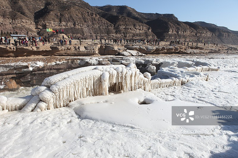 冰的壶口瀑布  山西省临汾市吉县壶口瀑布图片素材