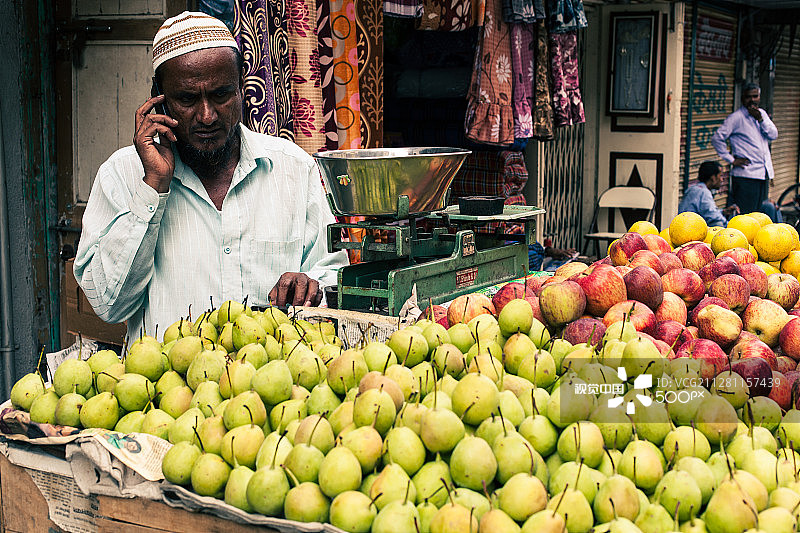 印度浦那水果市场图片素材
