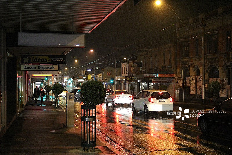 坎伯韦尔的雨夜图片素材