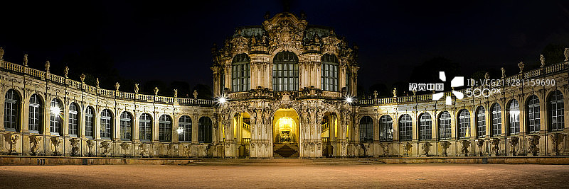 德累斯顿茨温格宫全景图片素材