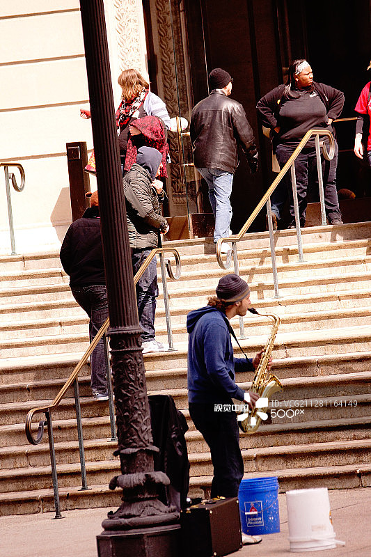 萨克斯演奏者图片素材