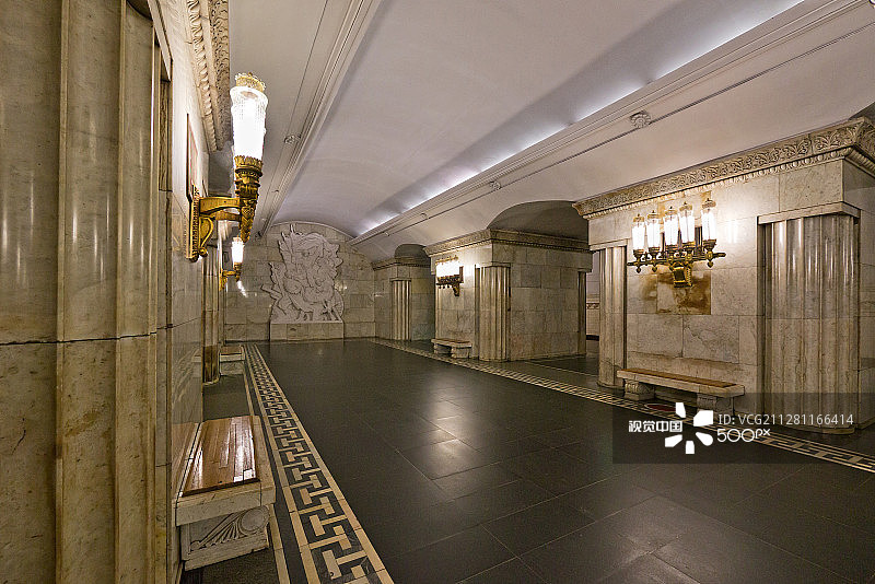 俄罗斯莫斯科斯摩棱斯克地铁站图片素材