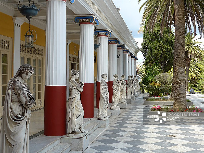 阿喀琉斯别墅柱廊图片素材