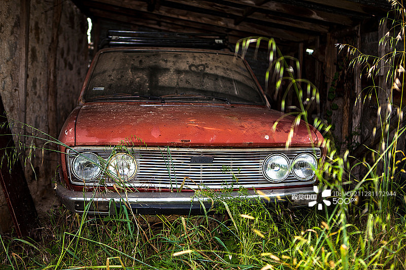 老款菲亚特汽车图片素材
