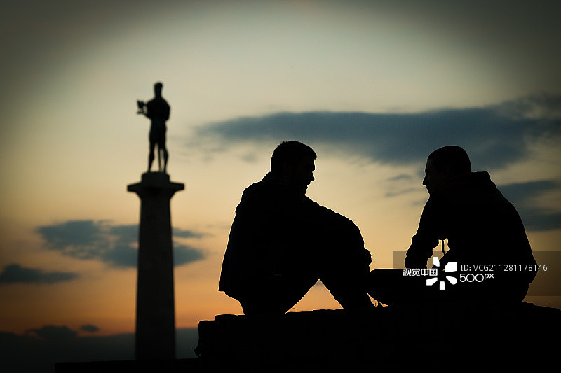 贝尔格莱德要塞日落图片素材
