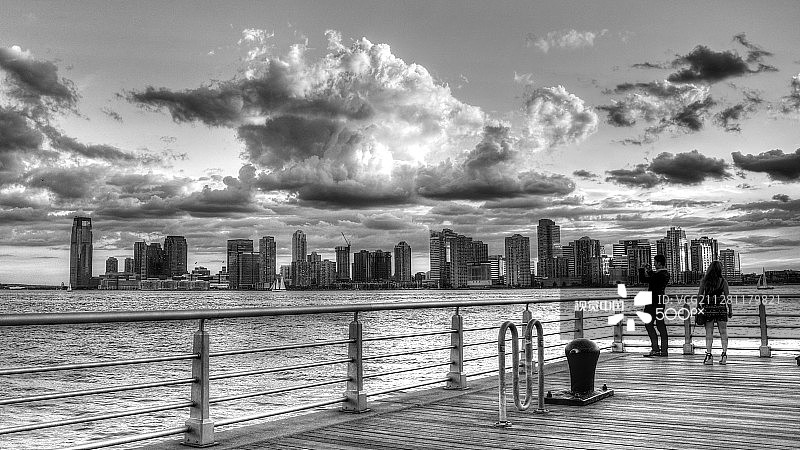 泽西市日落图片素材