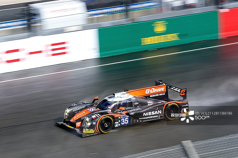 35号橡树赛车Ligier JS P2 - Nissan LMP2，国际汽联世界耐力锦标赛勒芒24小时耐力赛2014图片素材