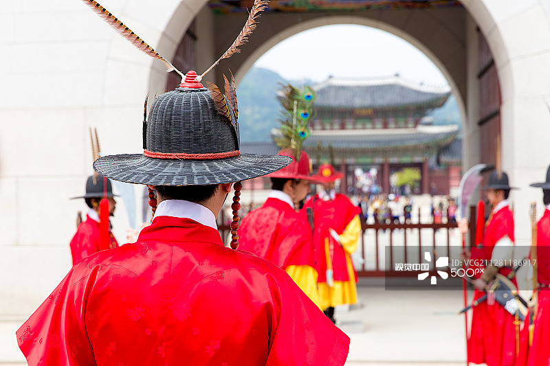 首尔宫殿守卫图片素材