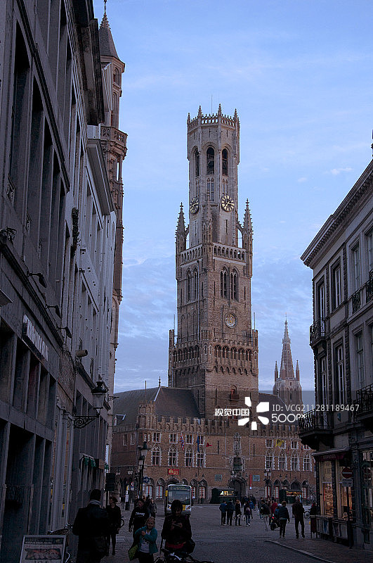 布鲁日的钟楼图片素材