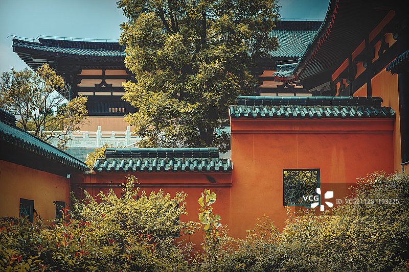 茱萸寺一角+江苏省徐州市贾汪区大洞山风景区茱萸寺图片素材