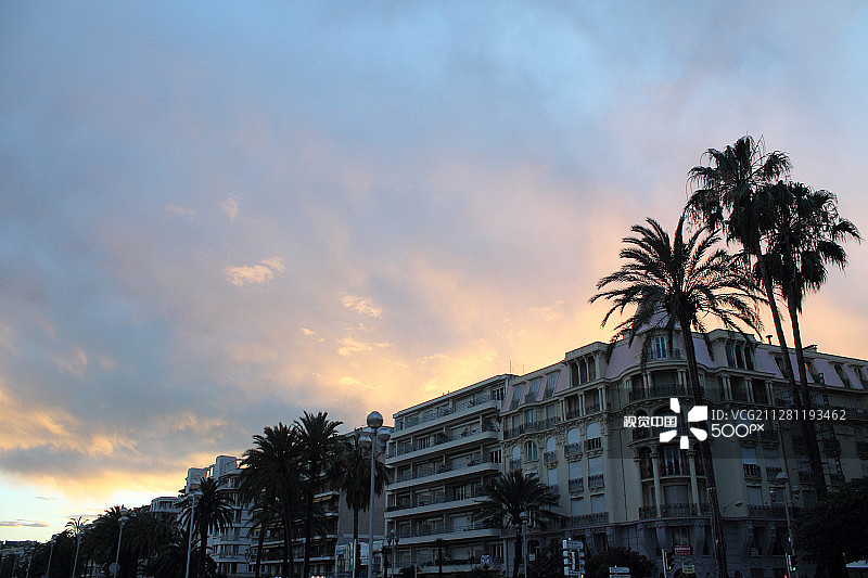 法国尼斯日落图片素材