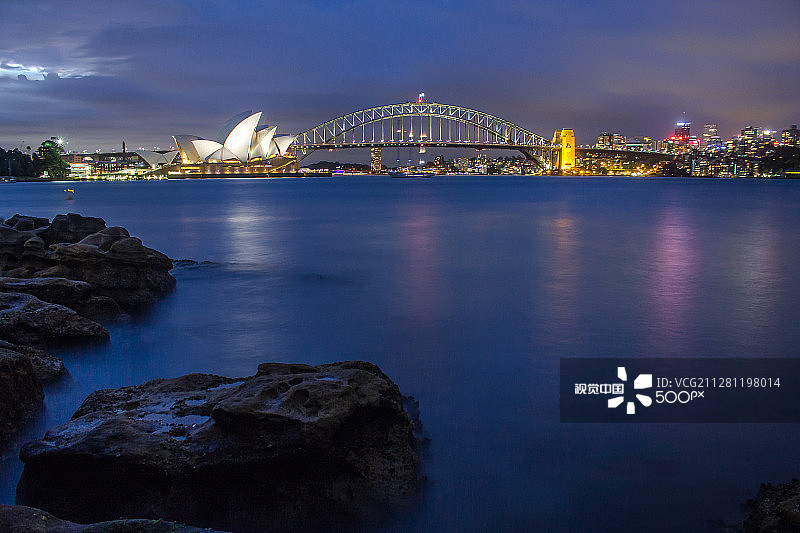悉尼美丽的夜景图片素材