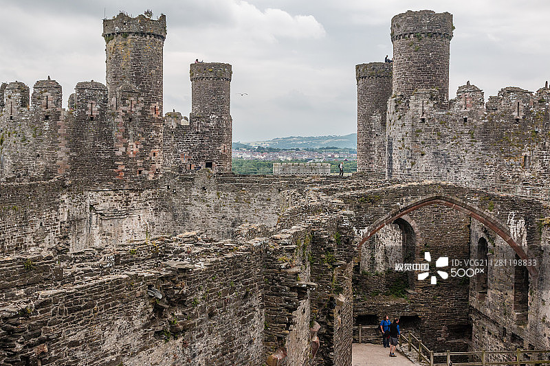 英国威尔士康威城堡图片素材