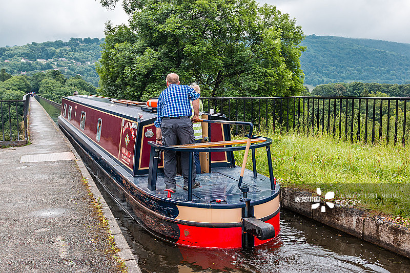 英国威尔士Froncysyllte窄船水道桥图片素材
