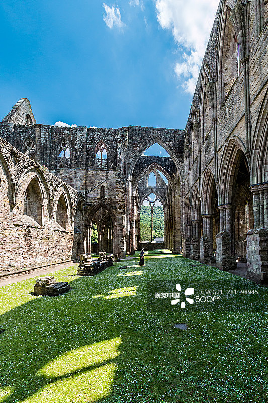 英国威尔士廷特恩修道院图片素材