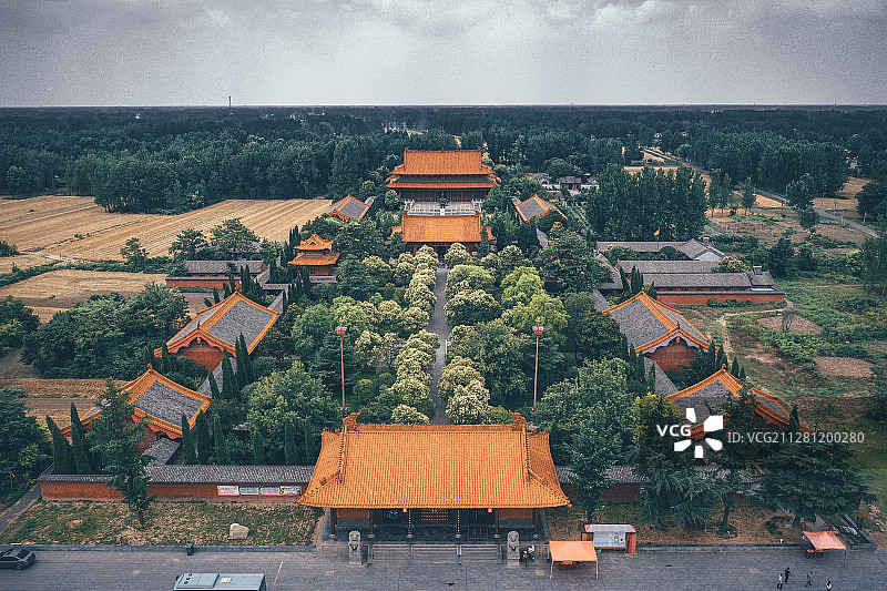 天静宫全貌+安徽省亳州市涡阳县天静宫图片素材