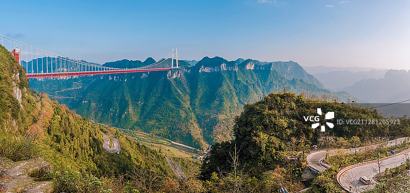 吉首矮寨大桥全景图片素材