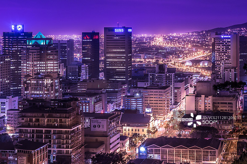 开普敦中央商务区夜景图片素材