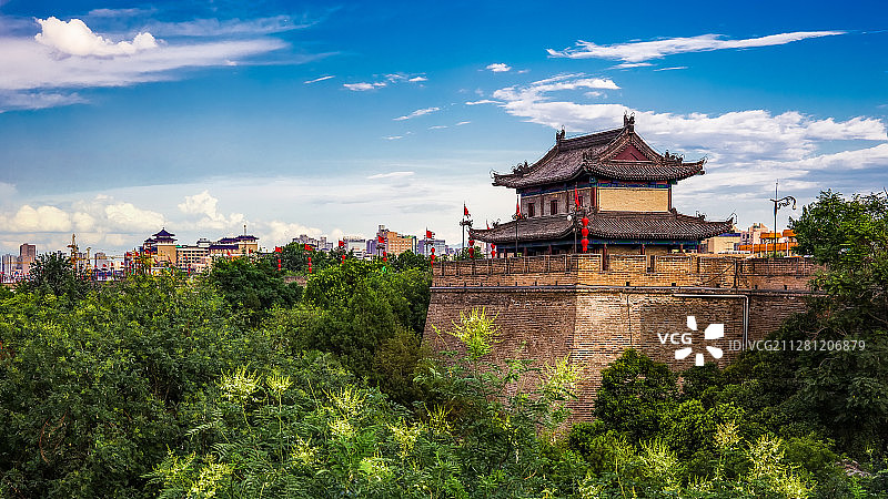 西安城墙楼图片素材