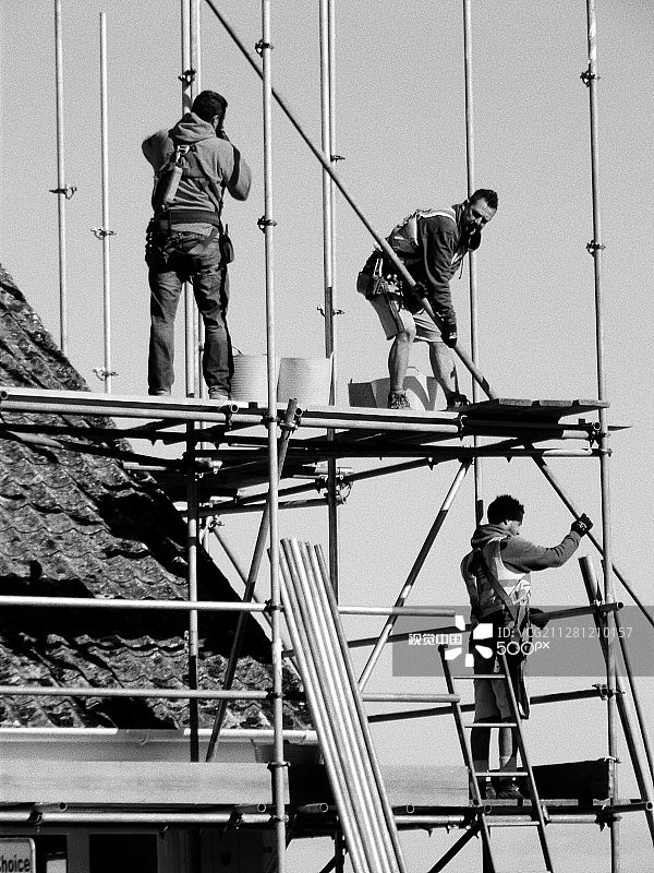 脚手架工人图片素材