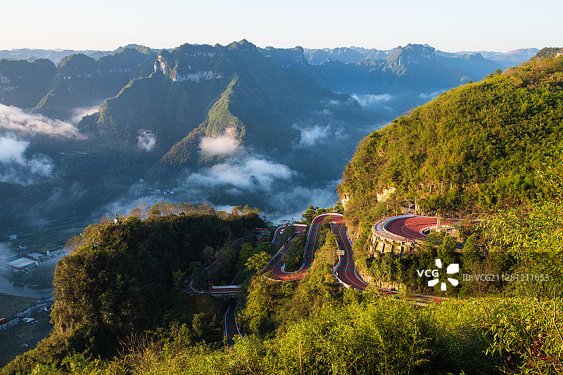 矮寨大桥盘山公路图片素材