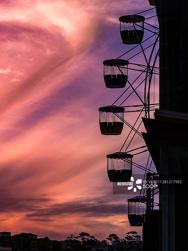 澳大利亚悉尼月神公园日落摩天轮图片素材
