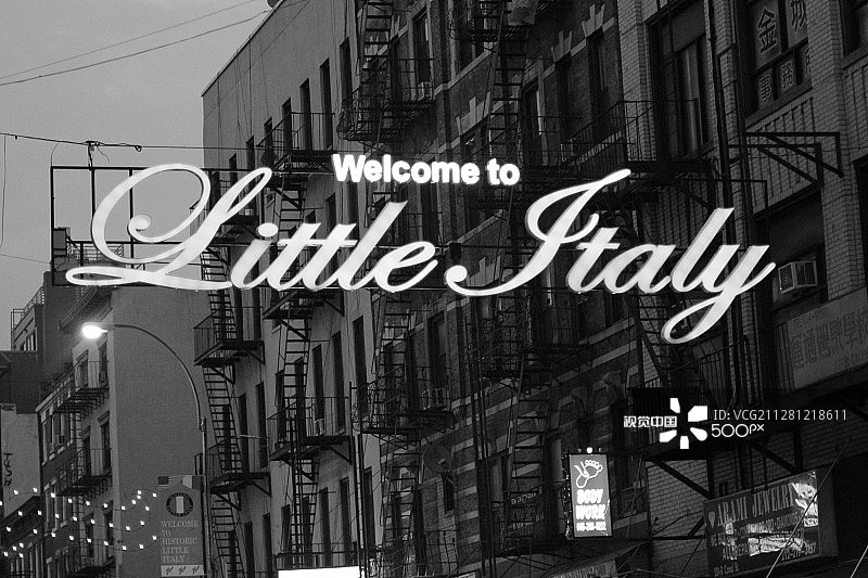 欢迎来到小意大利…图片素材