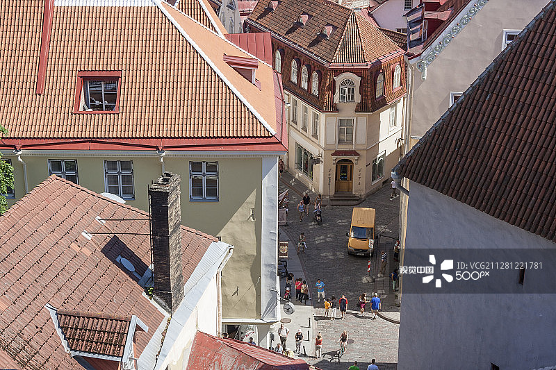 塔林中世纪小镇图片素材