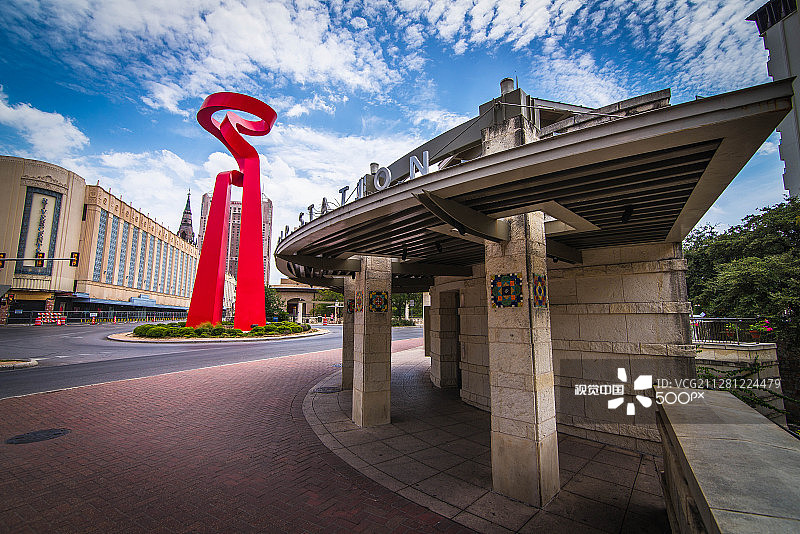 德克萨斯州圣安东尼奥的友谊火炬图片素材
