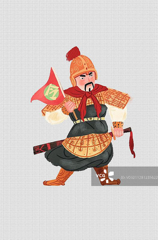 古代传令兵儿童插画图片素材