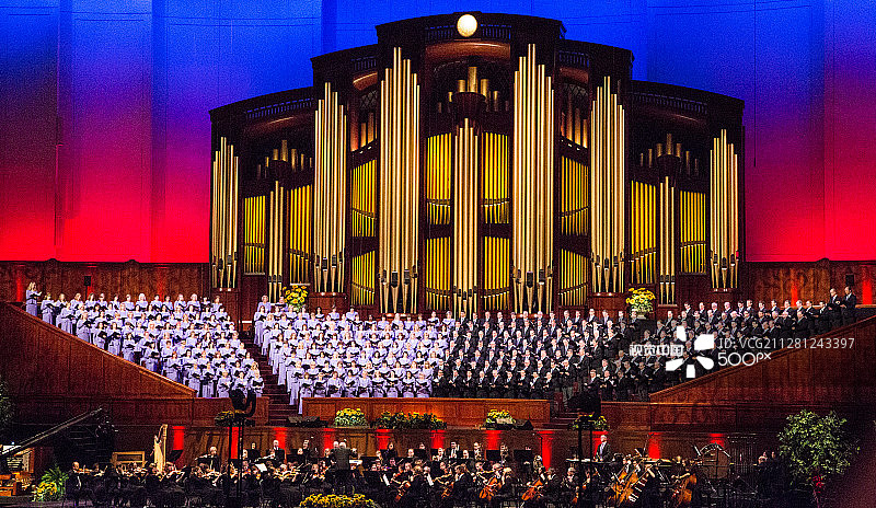 盐湖城摩门教大教堂唱诗班图片素材