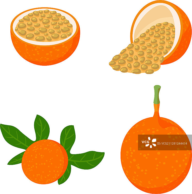 西番莲图标2.5D风格图片素材