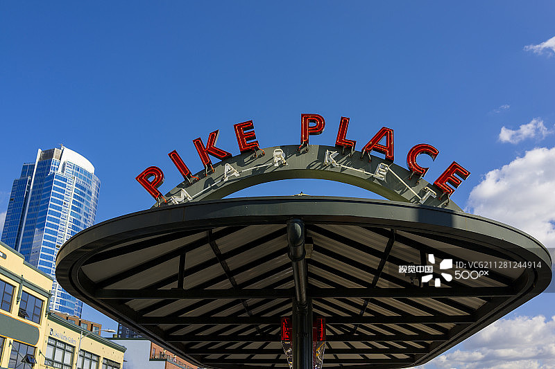 派克市场夏日风情图片素材