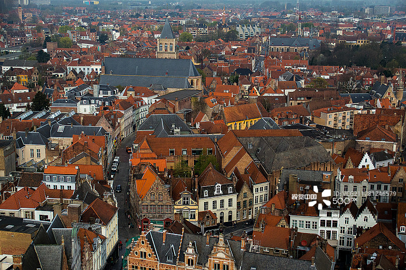布鲁日俯瞰图片素材