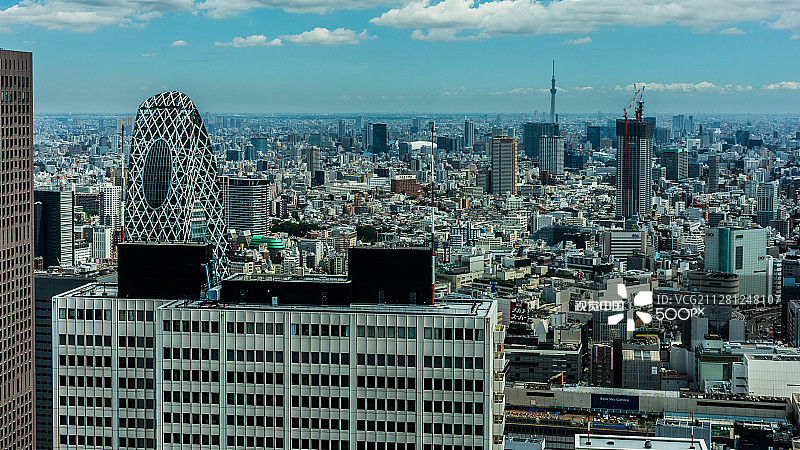 东京城市景观与晴空塔图片素材