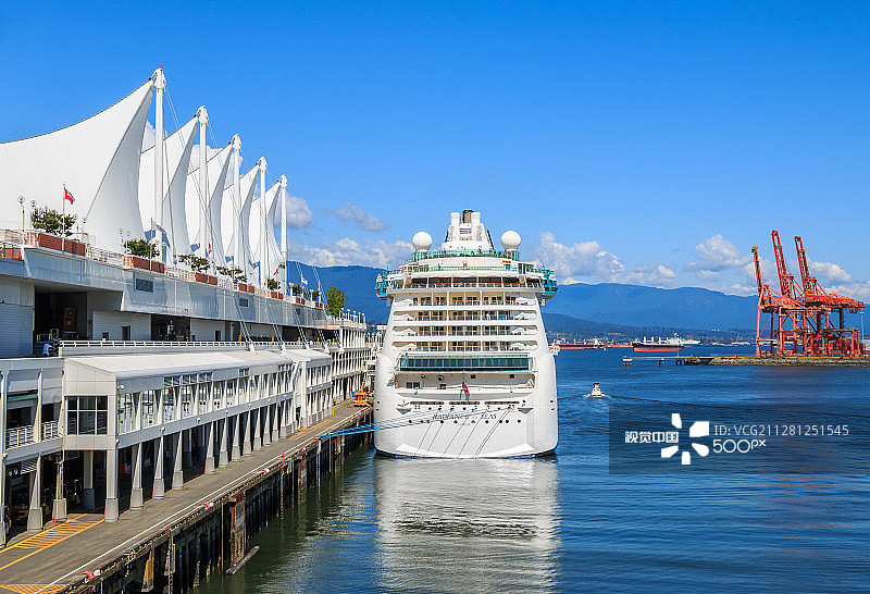 加拿大广场海港图片素材