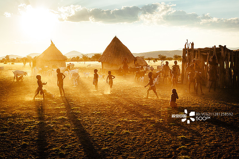 纳米比亚辛巴部落村庄图片素材