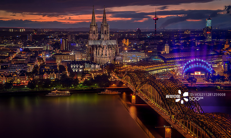 科隆日落图片素材